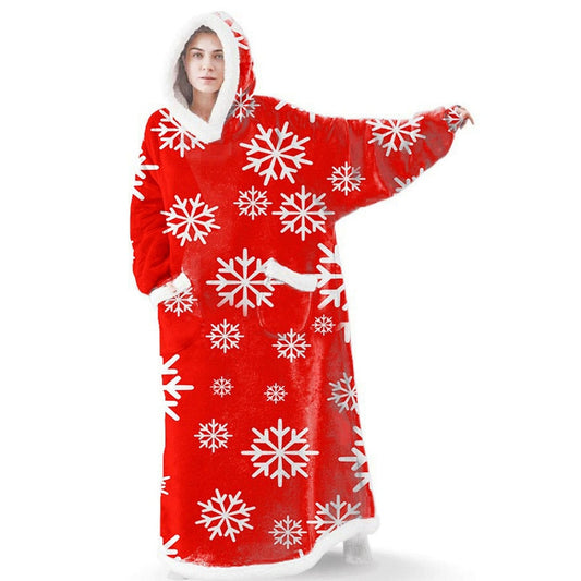 2023 Super Long Flannel Blanket with Sleeves Cozy Unisex