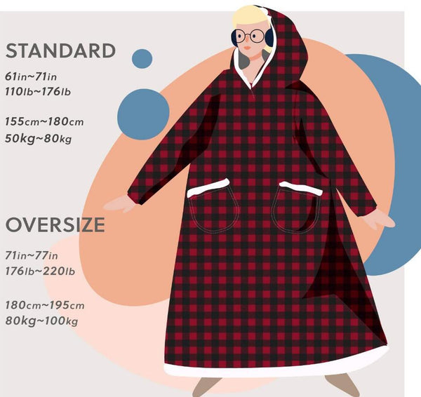 2023 Super Long Flannel Blanket with Sleeves Cozy Unisex