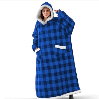 2023 Super Long Flannel Blanket with Sleeves Cozy Unisex