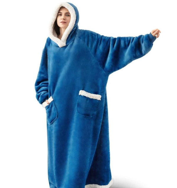 2023 Super Long Flannel Blanket with Sleeves Cozy Unisex